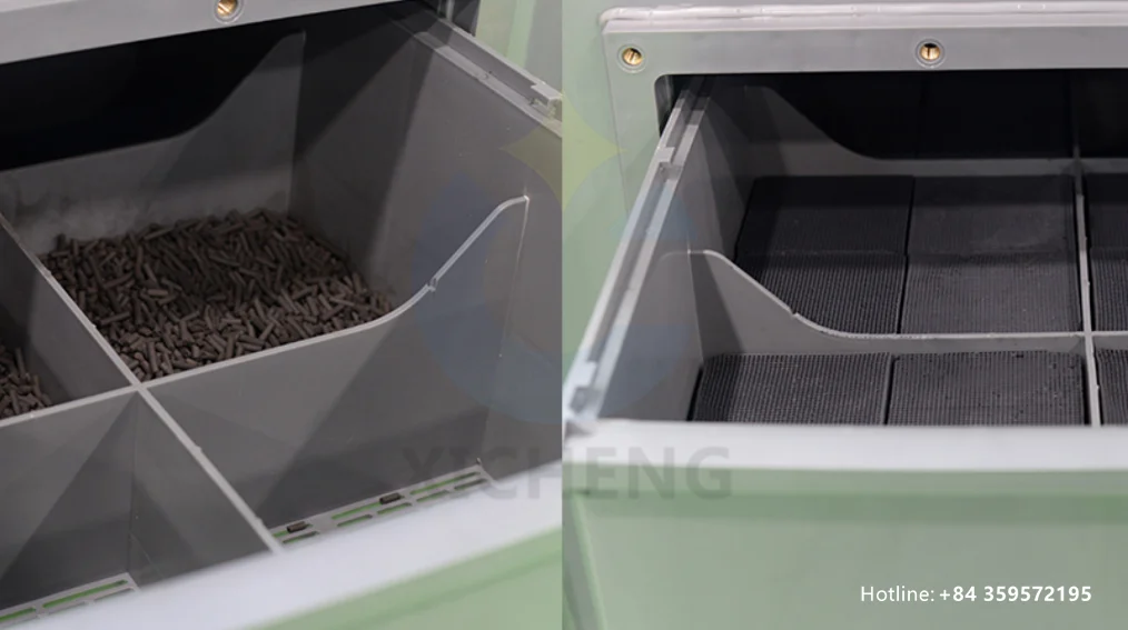 Activated carbon adsorption box internal packed carbon bed