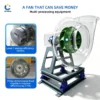 Heat resistant molded impeller inside XICHENG FRP Blowers handling process gases up to 80C