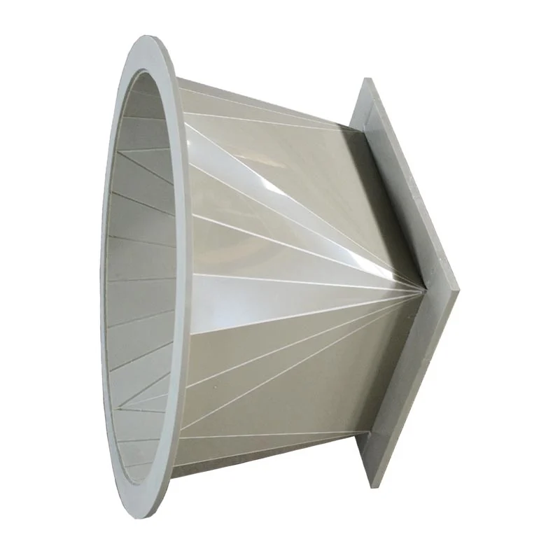 Square to Round Duct Transition | PP and PVC Shape-Change Connector - Image 2