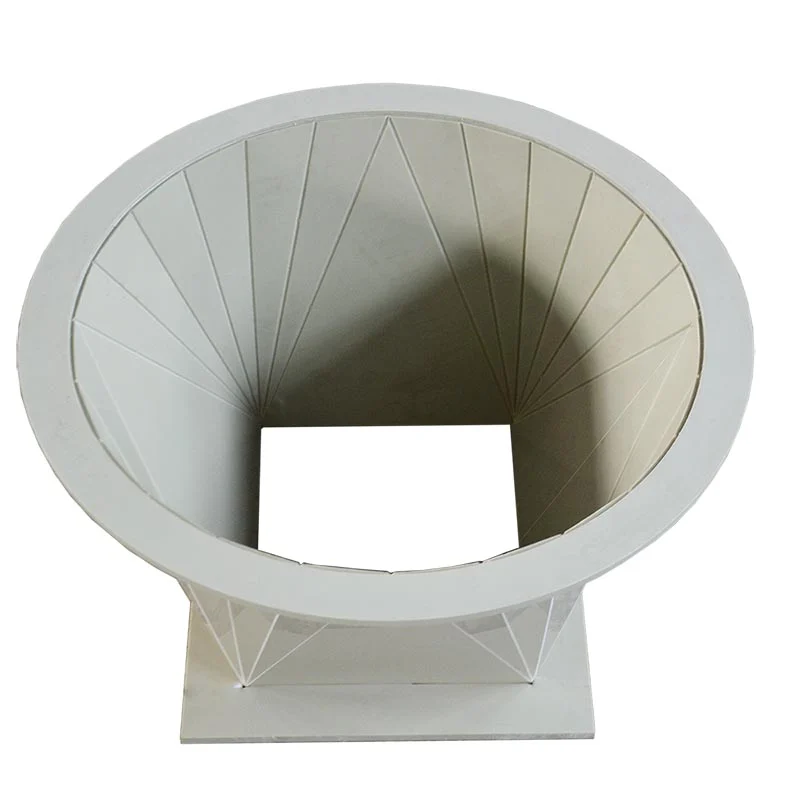 Square to Round Duct Transition | PP and PVC Shape-Change Connector - Image 3