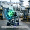 Seamless one piece molded dynamic balanced impeller inside XICHENG FRP Blowers to prevent blade breakdown